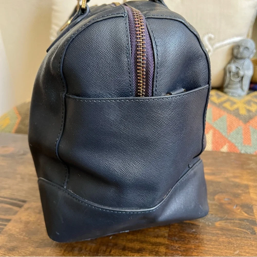 Tory Burch $698 Robinson Bowley Satchel Navy Saffiano Leather (No Long Strap)